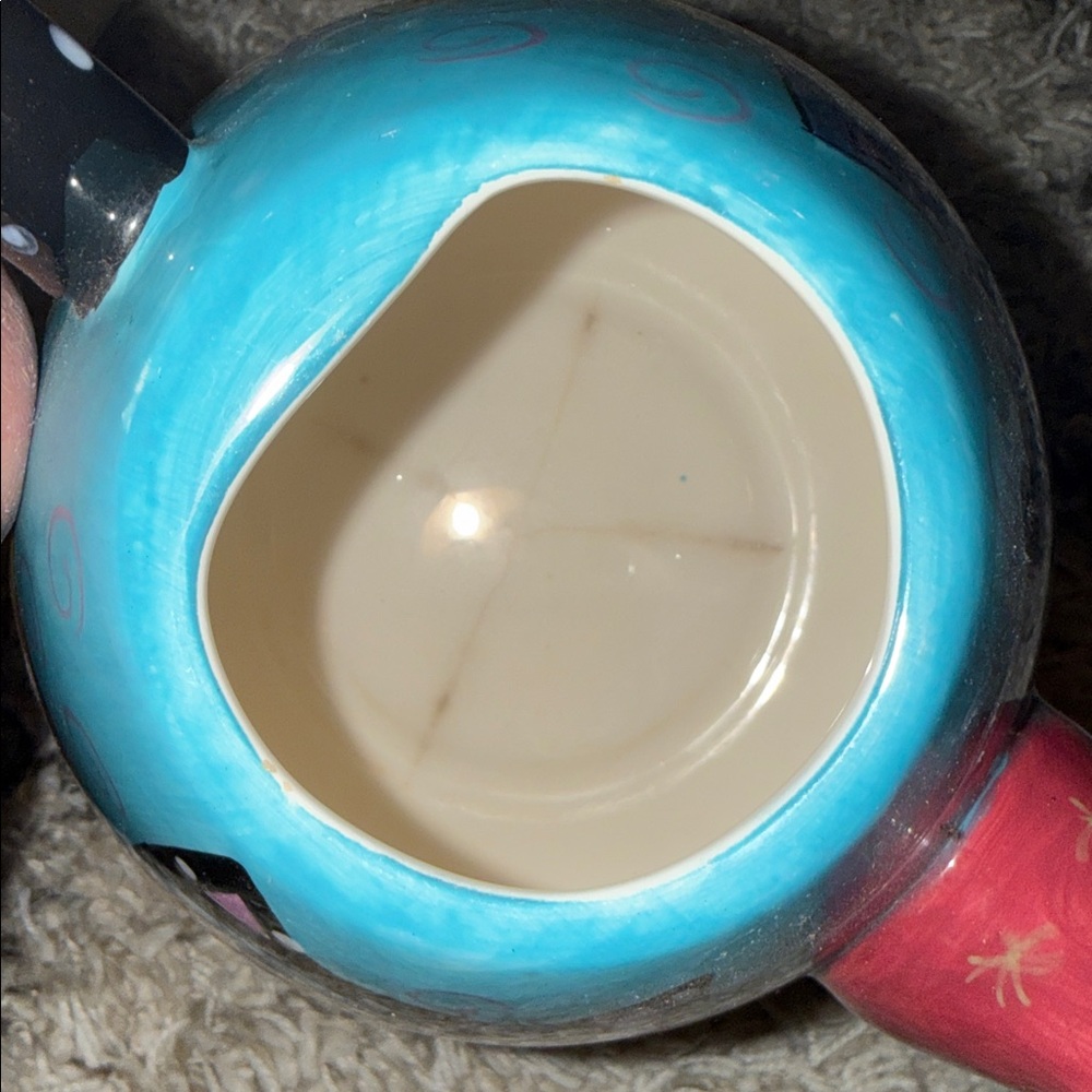 Colorful Cat Ceramic Teapot - Blue, Black, Purple, Pink - Picture 5 of 5